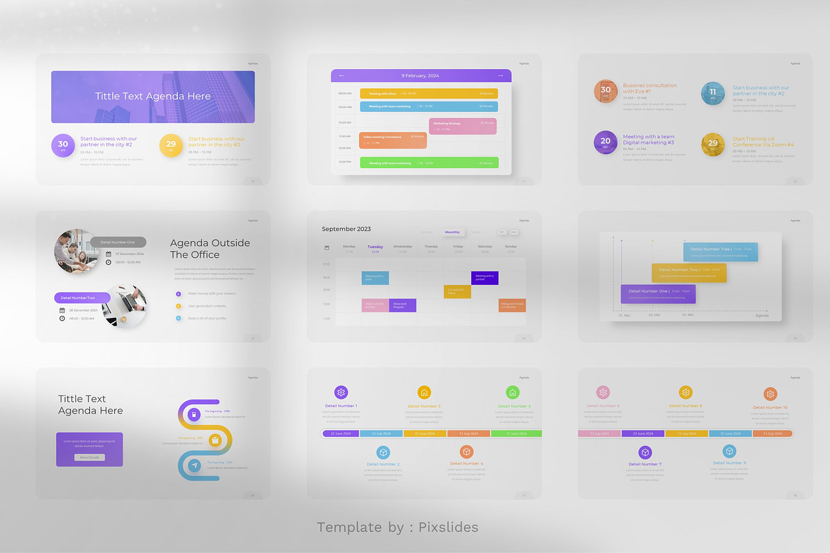 Agenda Planner PowerPoint, a Presentation Template by Pixslides (Photo 3 of 4)