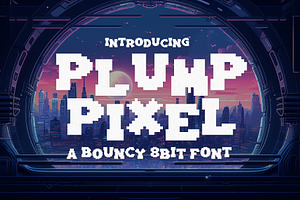 Plump Pixel - Bouncy 8Bit Font, a Serif Font by HipFonts
