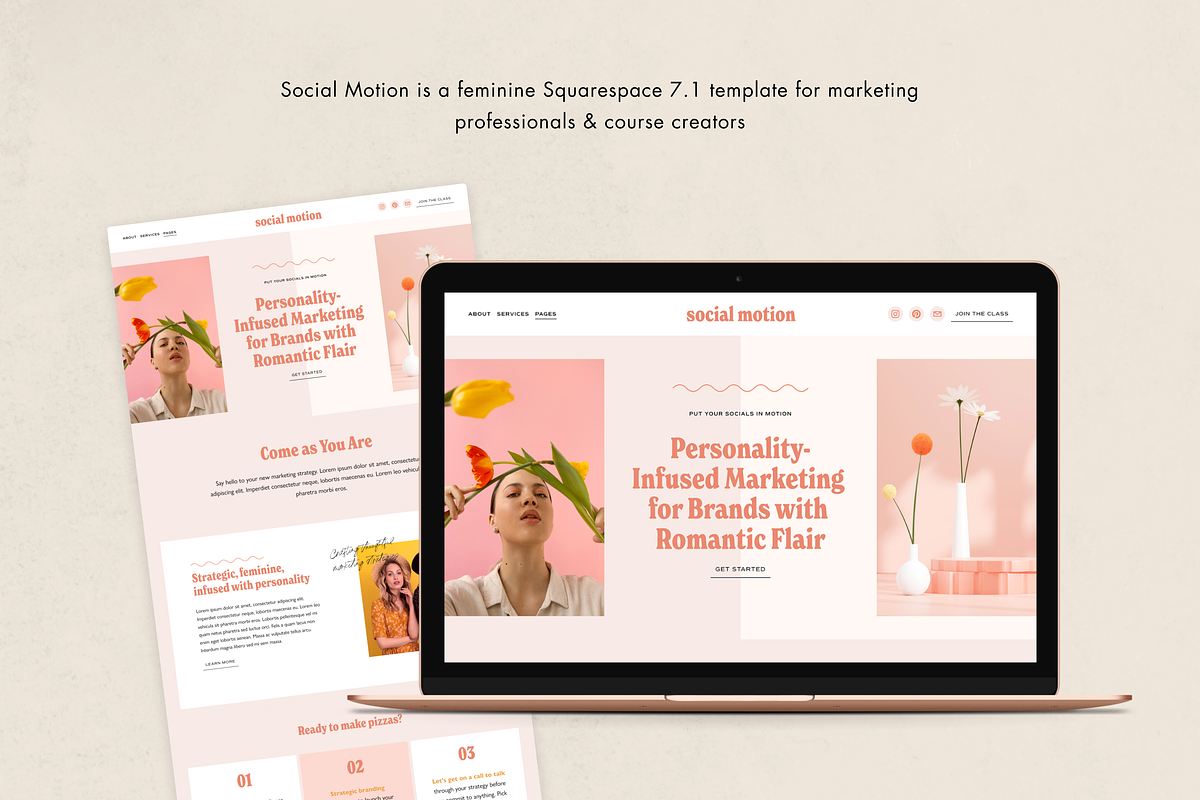 Squarespace Template: Social Motion, a Squarespace Template by Applet Studio (Photo 3 of 5)
