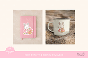 Alpine Flower Meadow Bunny Clipart, an Animal Illustration by Blumensdiary (Thumbnail 4 of 6)