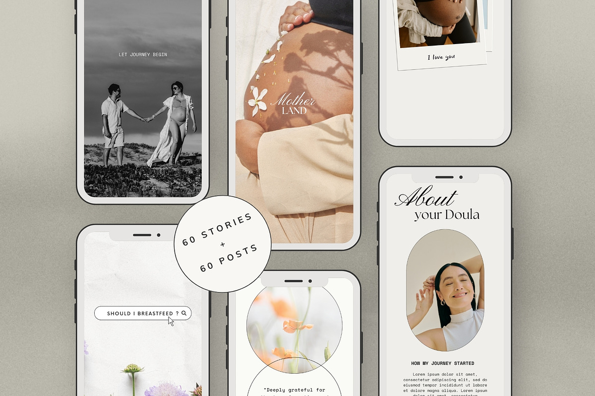 Doula Instagram Templates, a Social Media Template by Terraa Studio Design (Photo 3 of 7)
