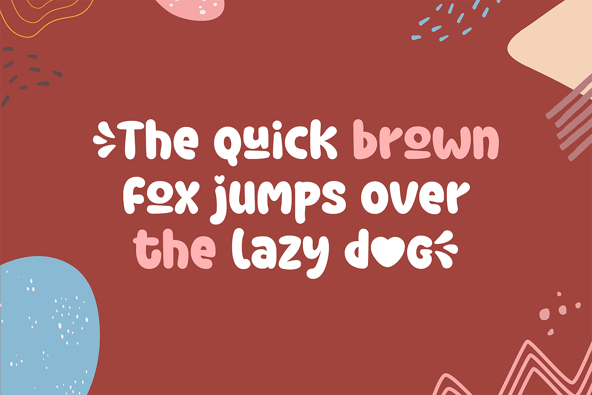 Milky Love Cute Display Font preview 3