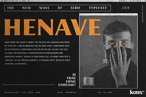 HENAVE - Strong Display Serif, a Serif Font by Konstantine Studio