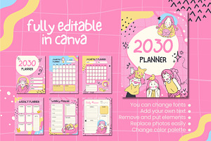 2030 Planner Canva Template Pack