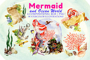 Mermaid and Ocean World, an Illustration by Nadiia Hanina (Thumbnail 5 of 9)