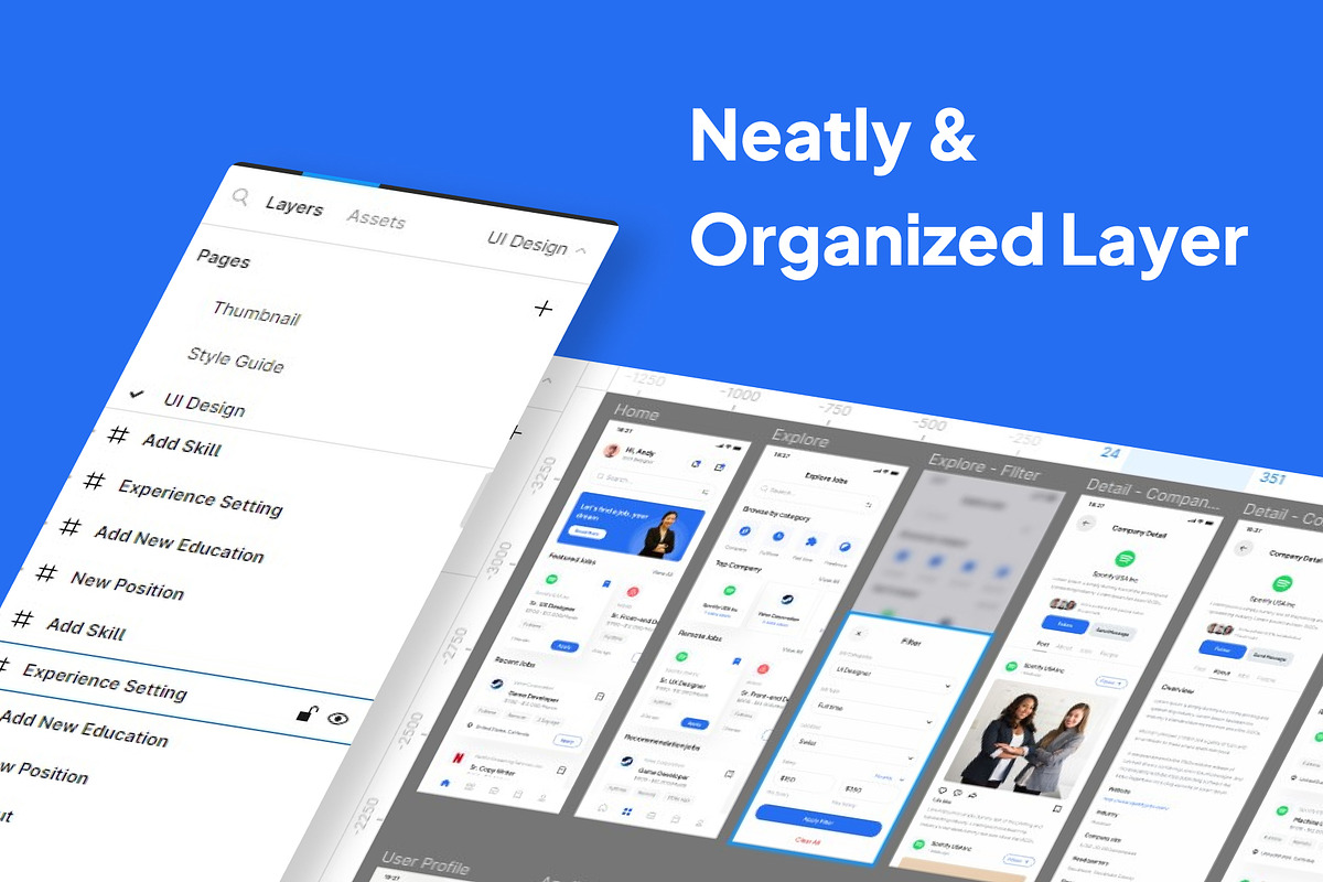 Fin Jobs - Jobs Finder App UI Kits, an UI Kit Template by Minialis (Photo 4 of 6)