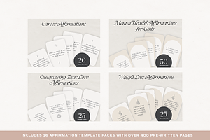 Affirmations Template Bundle Canva