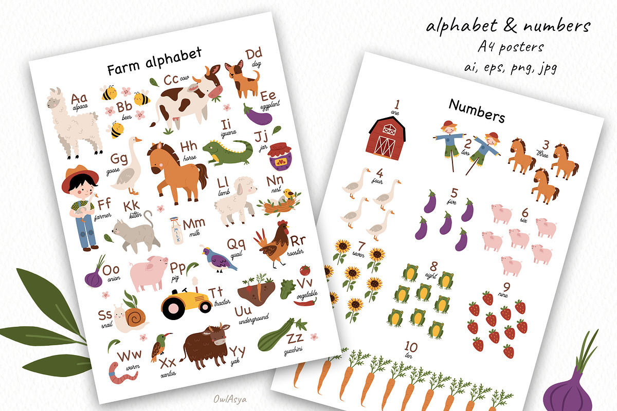 Farm time collection, an Animal Illustration by owlasya (Photo 3 of 10)