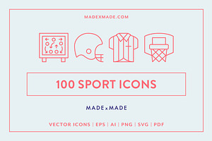 Sport Line Icons, an Outline Icon by Made by Made