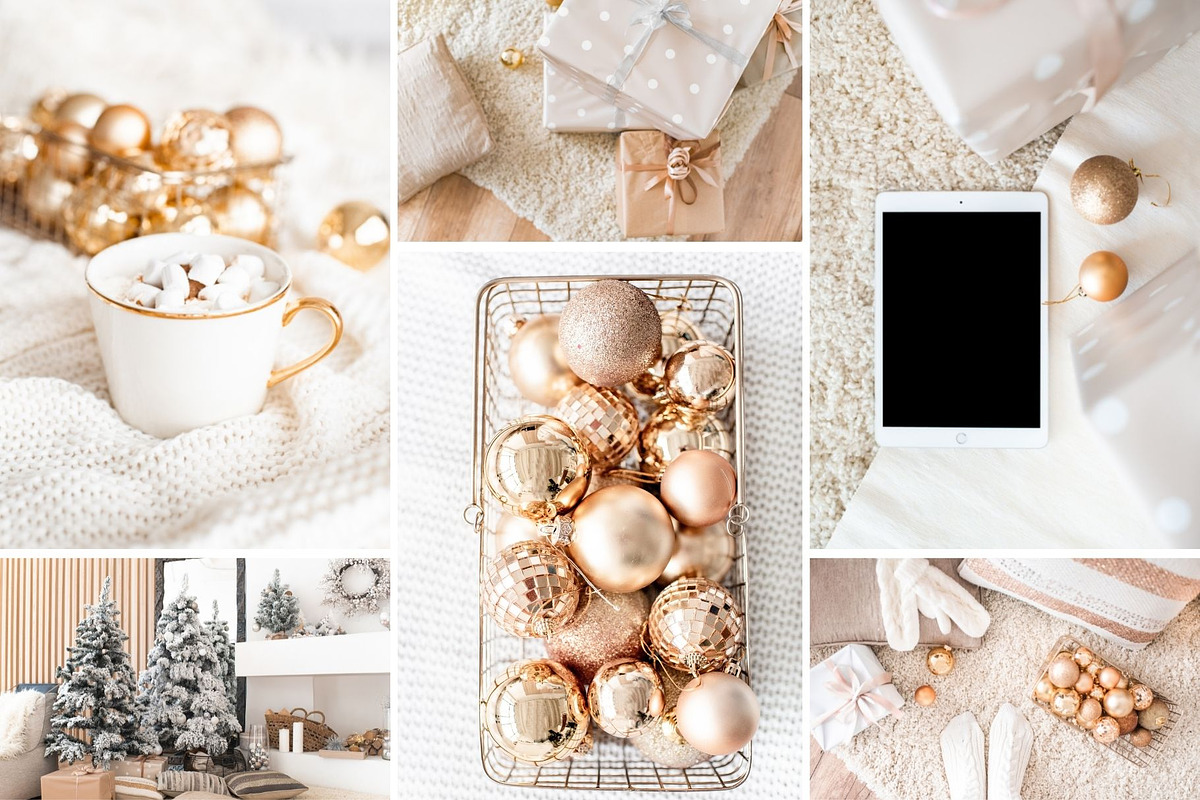 Gold Christmas: Photo, Video, Mockup, a Holiday Photo by Kate Roubin (Photo 3 of 11)