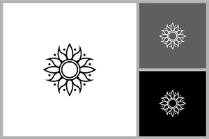 Decorative Floral Sun Ornament, a Branding & Logo Template by quadrazo