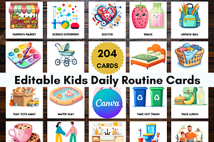 Editable Kids Daily Routine Cards