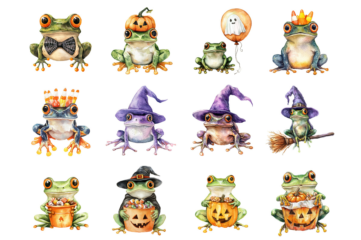 Cute Halloween Frog, an Illustration by Design Market (Photo 3 of 3)