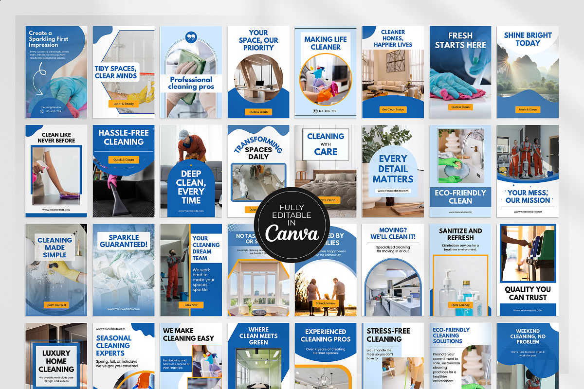 Cleaning Business Canva Bundle, a Social Media Template by Snapybiz (Photo 9 of 9)