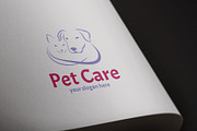Cat and Dog Pet Care Logo Template, a Branding & Logo Template by HueNestify (Thumbnail 2 of 2)