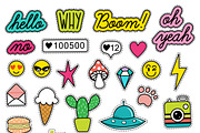 Pop Art 80's patches + 10 patterns, a Pattern Graphic by Hala (Thumbnail 4 of 4)