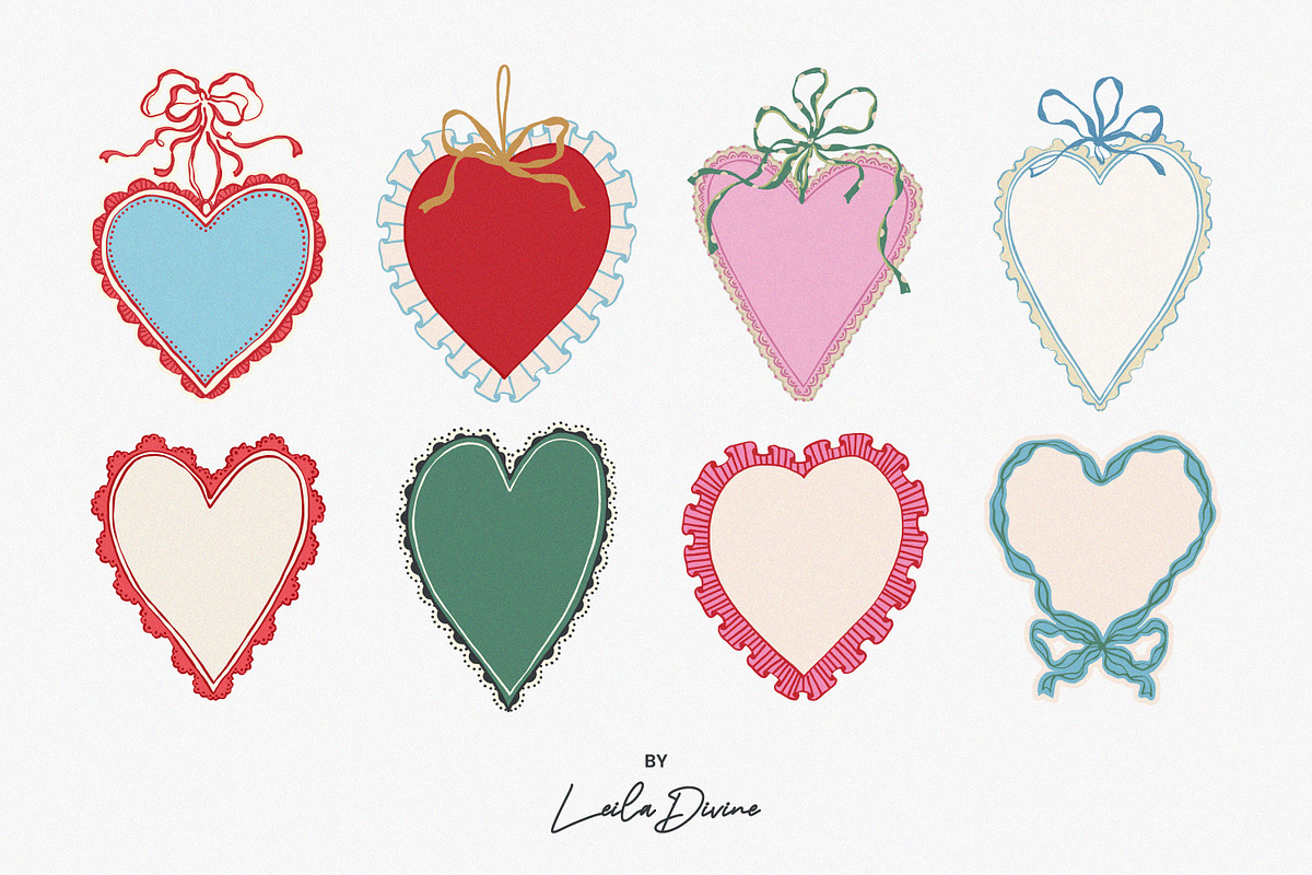 Love Lace Frames - Hand Drawn Set, an Object Graphic by Leila Divine (Photo 8 of 12)