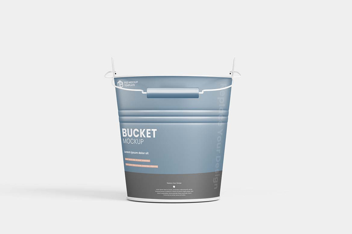 Metallic Bucket Mockup, a Packaging Mockup by tiyasprabawa (Photo 3 of 5)