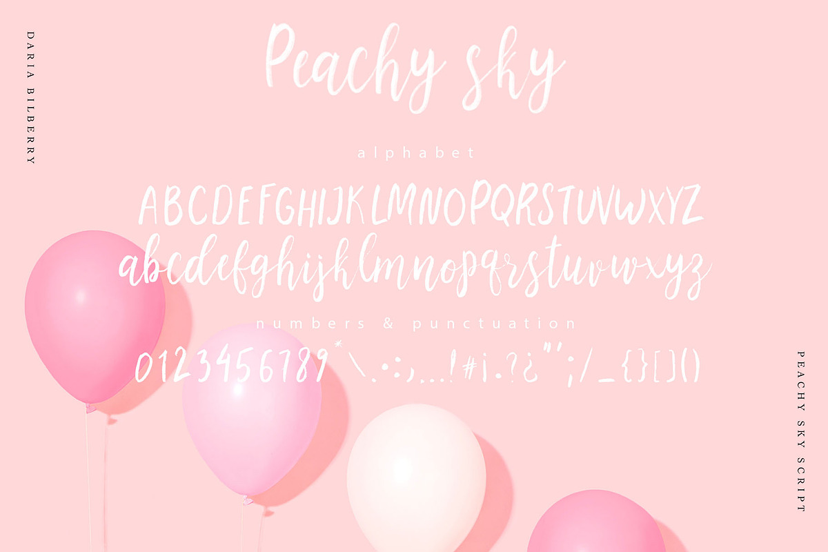 Peachy sky SVG casual script preview 6