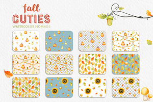 Fall Cuties - Autumn Watercolor Set