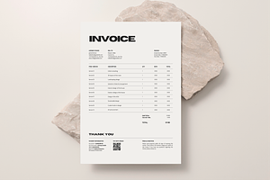 Modern Invoice Template Canva, a Stationery Template by LePosey Studio