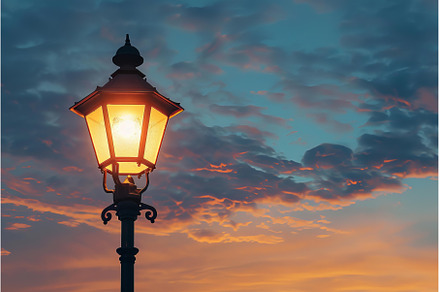 Old fashioned street lamp, an Architecture Photo by Ylivdesign