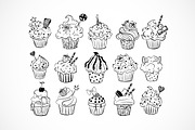 Doodle cupcakes, a Food Illustration by Elina_Li (Thumbnail 5 of 8)