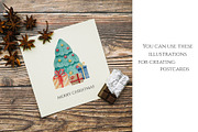 Watercolor mini pack Christmas Mood, an Illustration by Marge Art (Thumbnail 3 of 5)