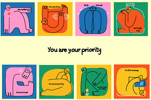 Mental Health set, a Person Illustration by Virinaflora