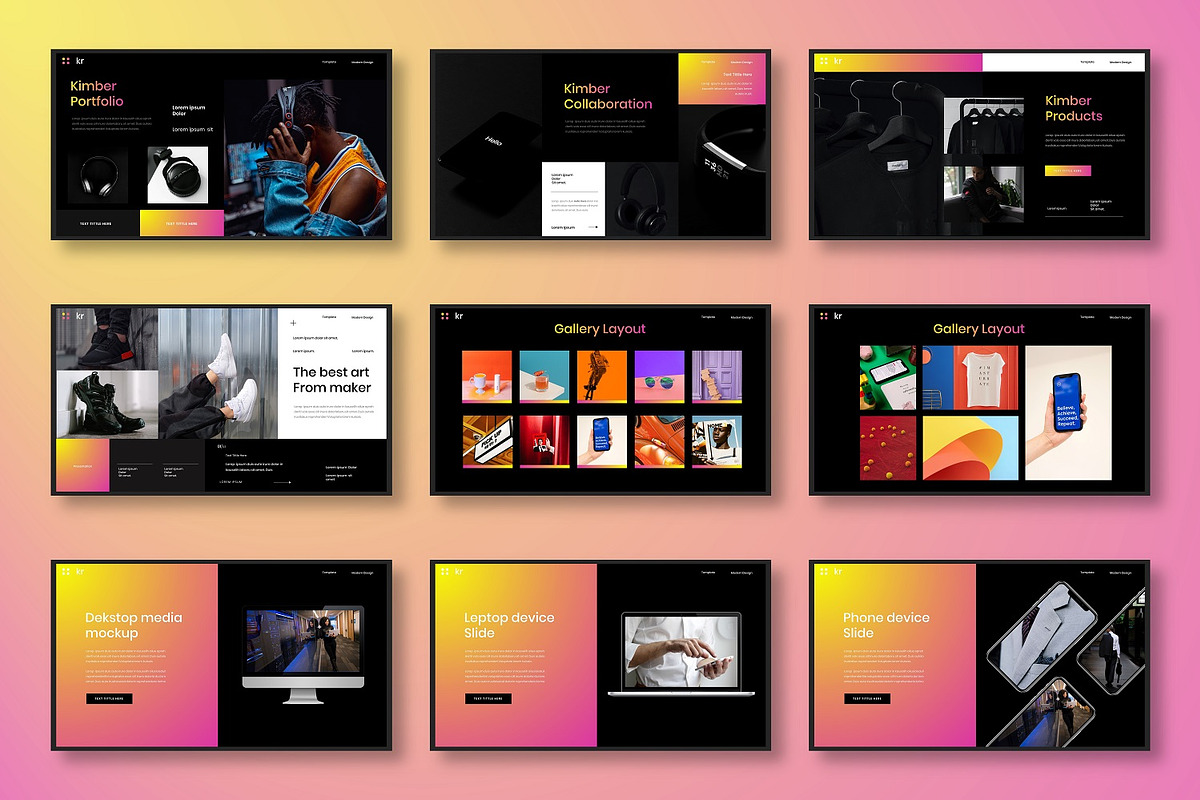 Kimber - Business Google Slide, a Presentation Template by Dens Creative Studio (Photo 4 of 6)