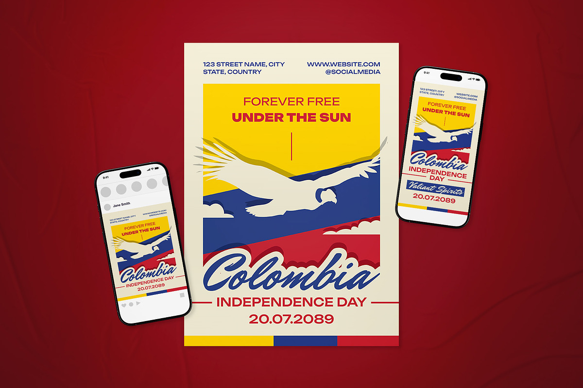 Colombia Independence Day Flyer Set, a Flyer Template by The Good Store (Photo 1 of 2)