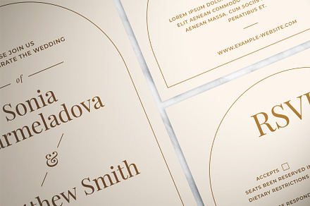 Modern Wedding Invitation Suite, an Invitation Template by The Good Store