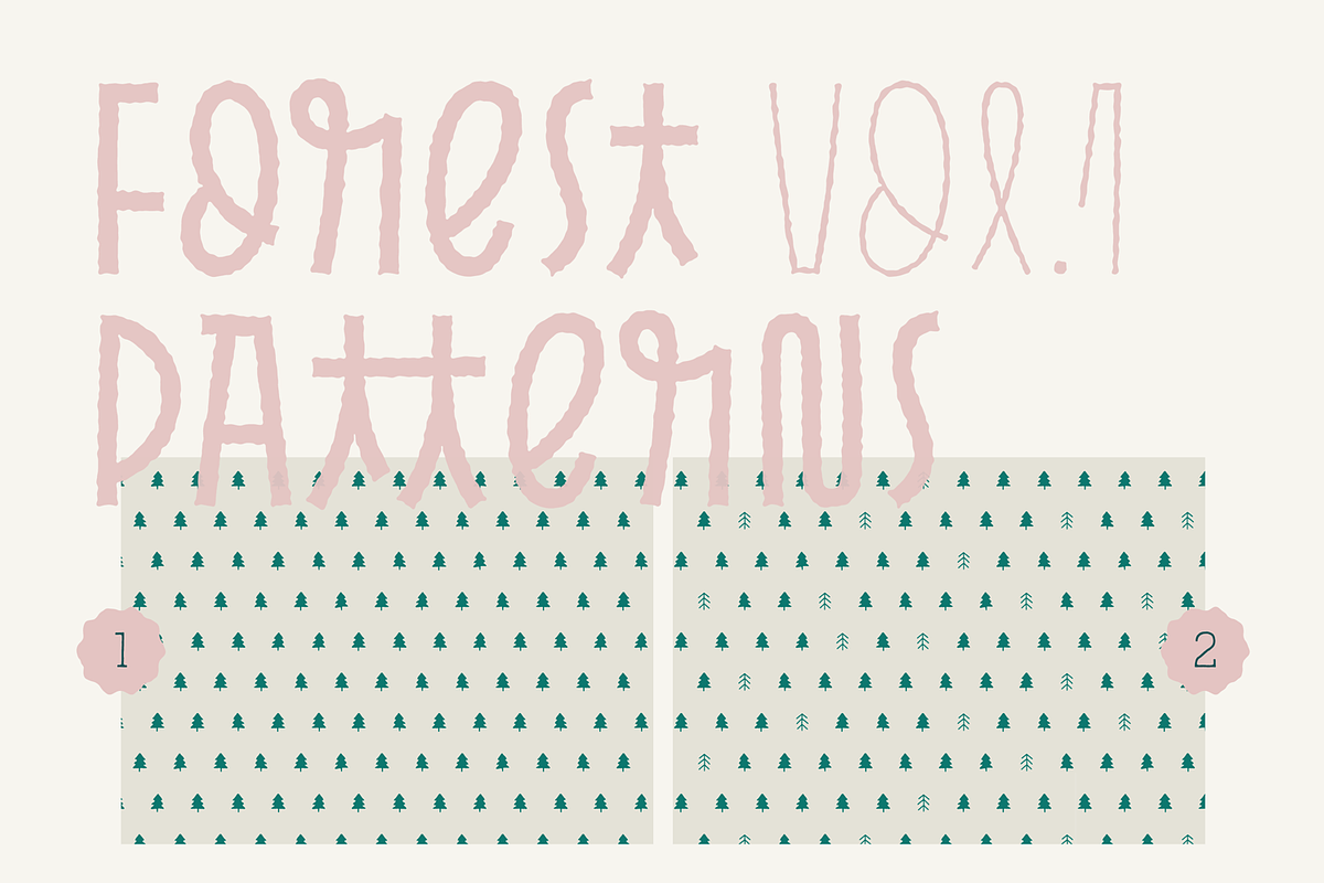 Forest Patterns #1, a Pattern Graphic by Antipixel Type Studio