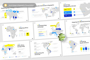 World Maps Infographic Slides, a Presentation Template by Antstheme