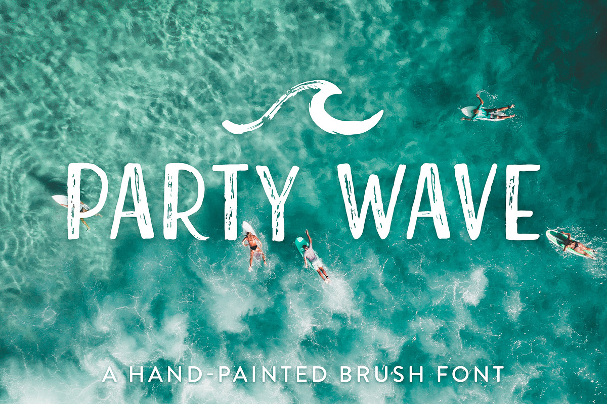 Party Wave | A Hand-Painted Font, a Handwritten Font by gracie.wilson (Photo 1 of 8)