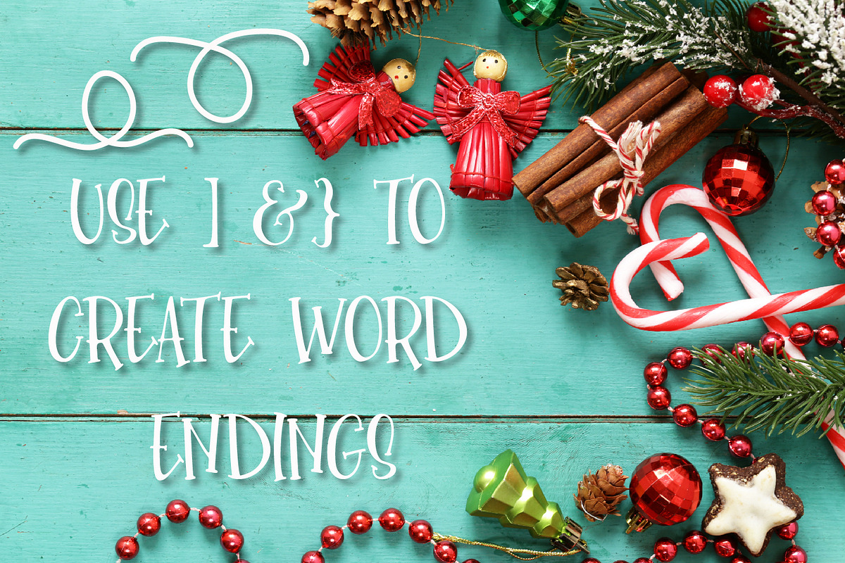 YULE - Christmas Lights Font preview 6