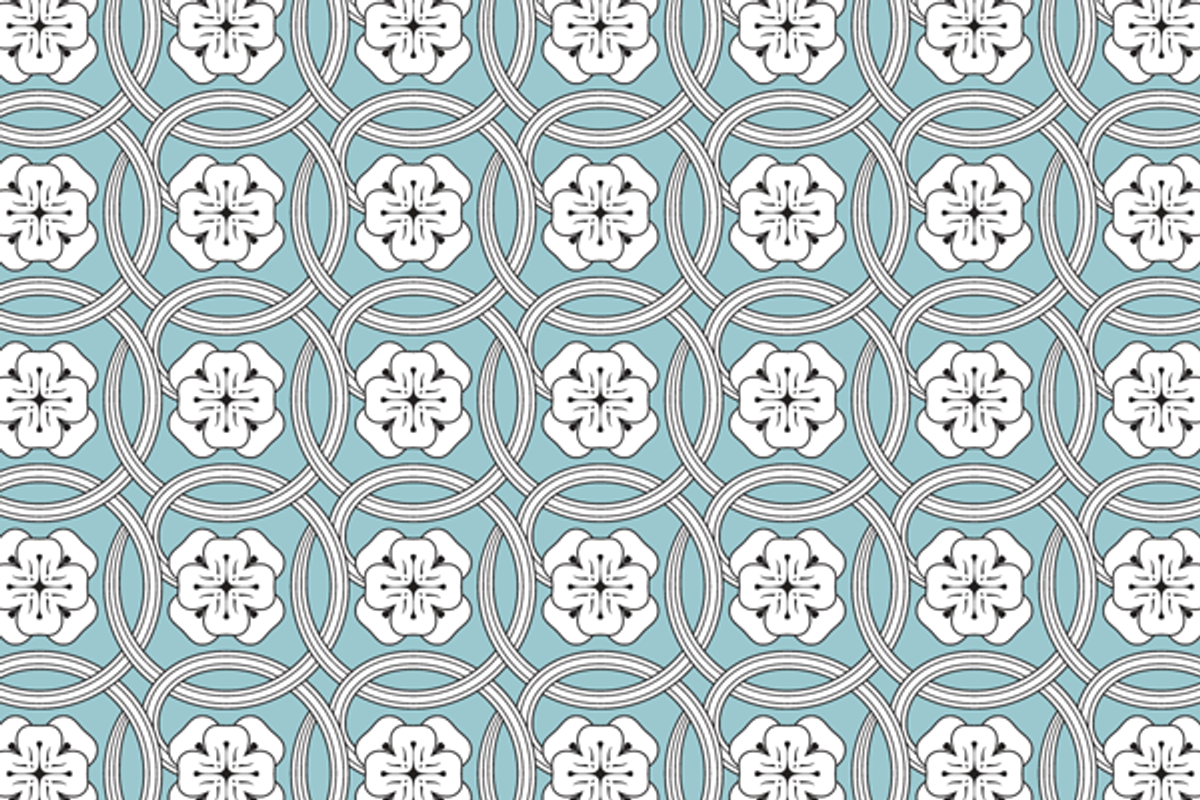 Seamless Floral Interlock Pattern, a Pattern Graphic by Penina (Photo 2 of 4)