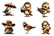 Whimsical Beach Bird Clipart, a Seasonal Illustration by CreationArt (Thumbnail 4 of 5)