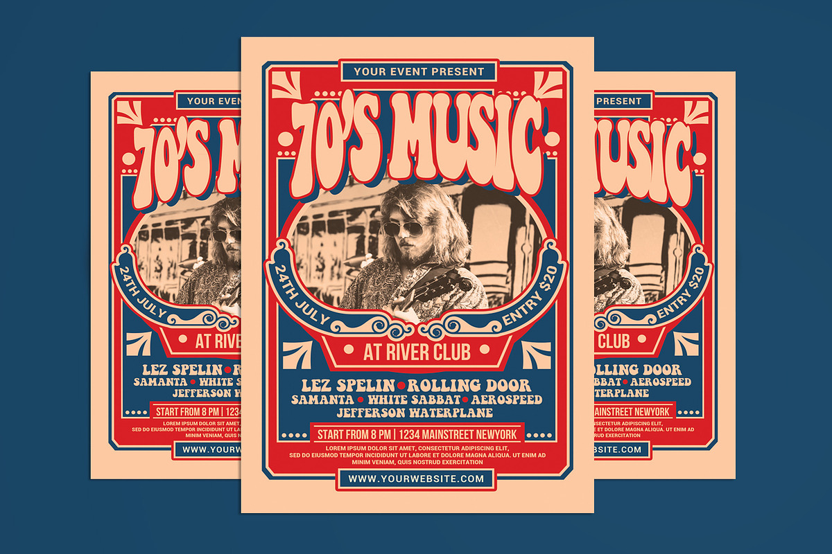 70's Music Event, a Flyer Template by Muhamad Iqbal hidayat (Photo 1 of 4)