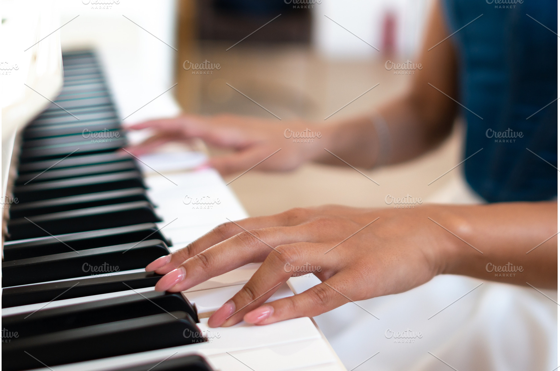 Close-up of a woman's hands on the, a School & Education Photo by undrey
