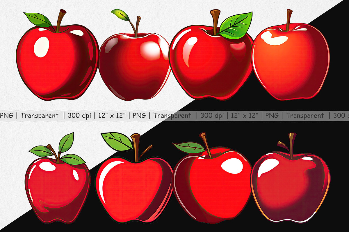Teacher Apple Clipart, a Graphic by Artnoy (Photo 2 of 5)
