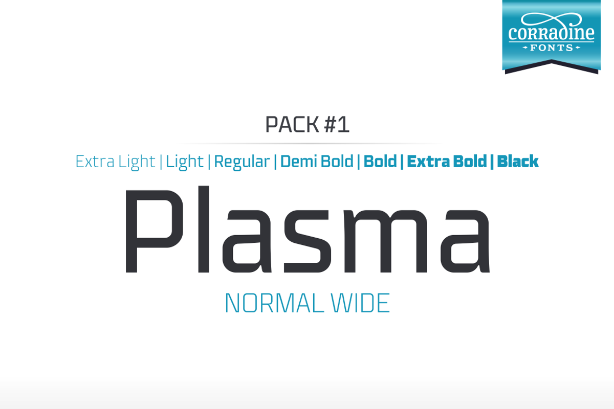 Plasma - NORMAL WIDE, a Sans Serif Font by Corradine Fonts (Photo 1 of 6)