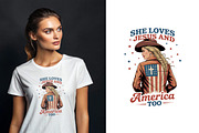She Loves Jesus and America Too PNG, an Object Illustration by Unique Design Team (Thumbnail 1 of 5)
