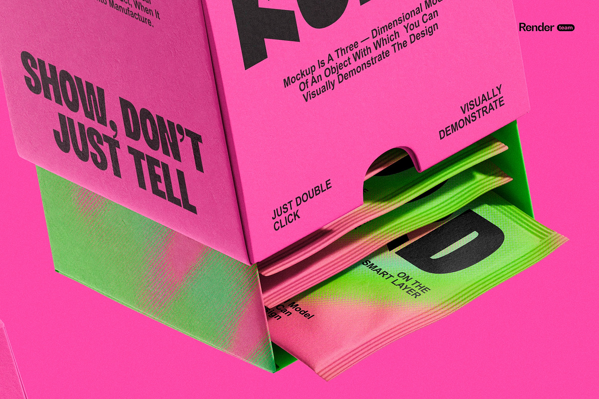 Paper Box and Sachet Mockup Set, a Packaging Mockup by Renderteam (Photo 13 of 13)