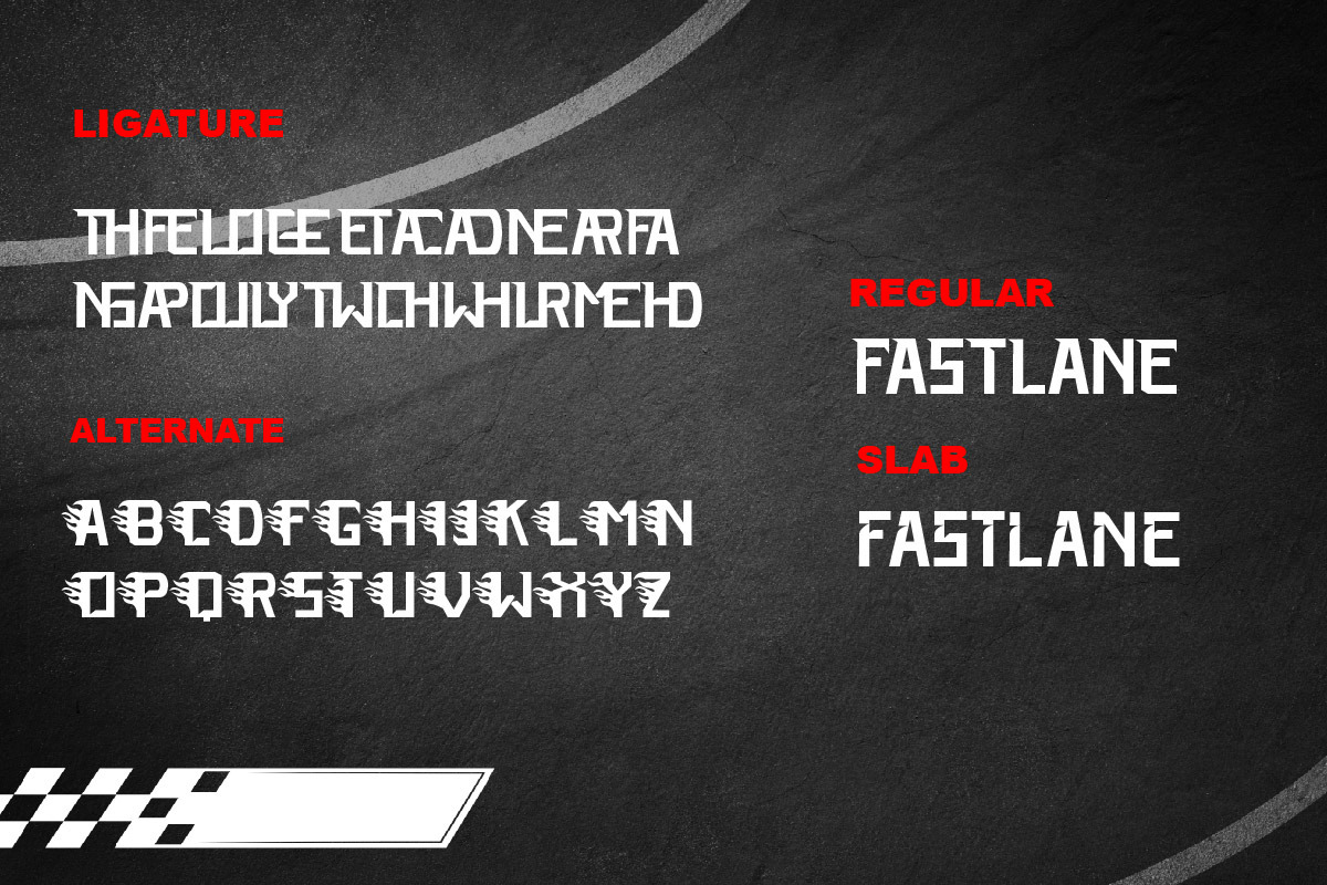 Fastlane - Bold Racing Font, a Sans Serif Font by twinstd (Photo 7 of 8)