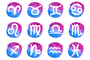 Zodiac signs Watercolor clipart, an Object Graphic by SweetRenieDesigns (Thumbnail 2 of 4)