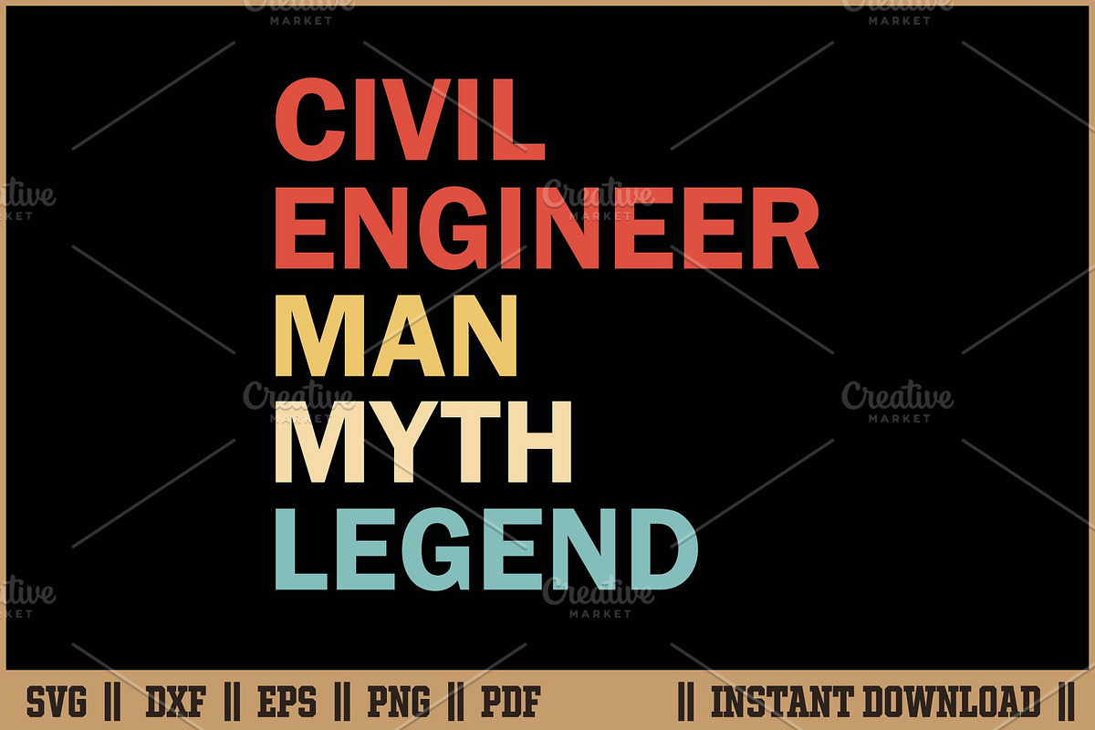 Civil Engineer Man Myth Legend SVG, a Work Illustration by Handy Arts Studio (Photo 1 of 3)