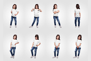 Kids Girl T-Shirt PSD Mockups Vol1.2