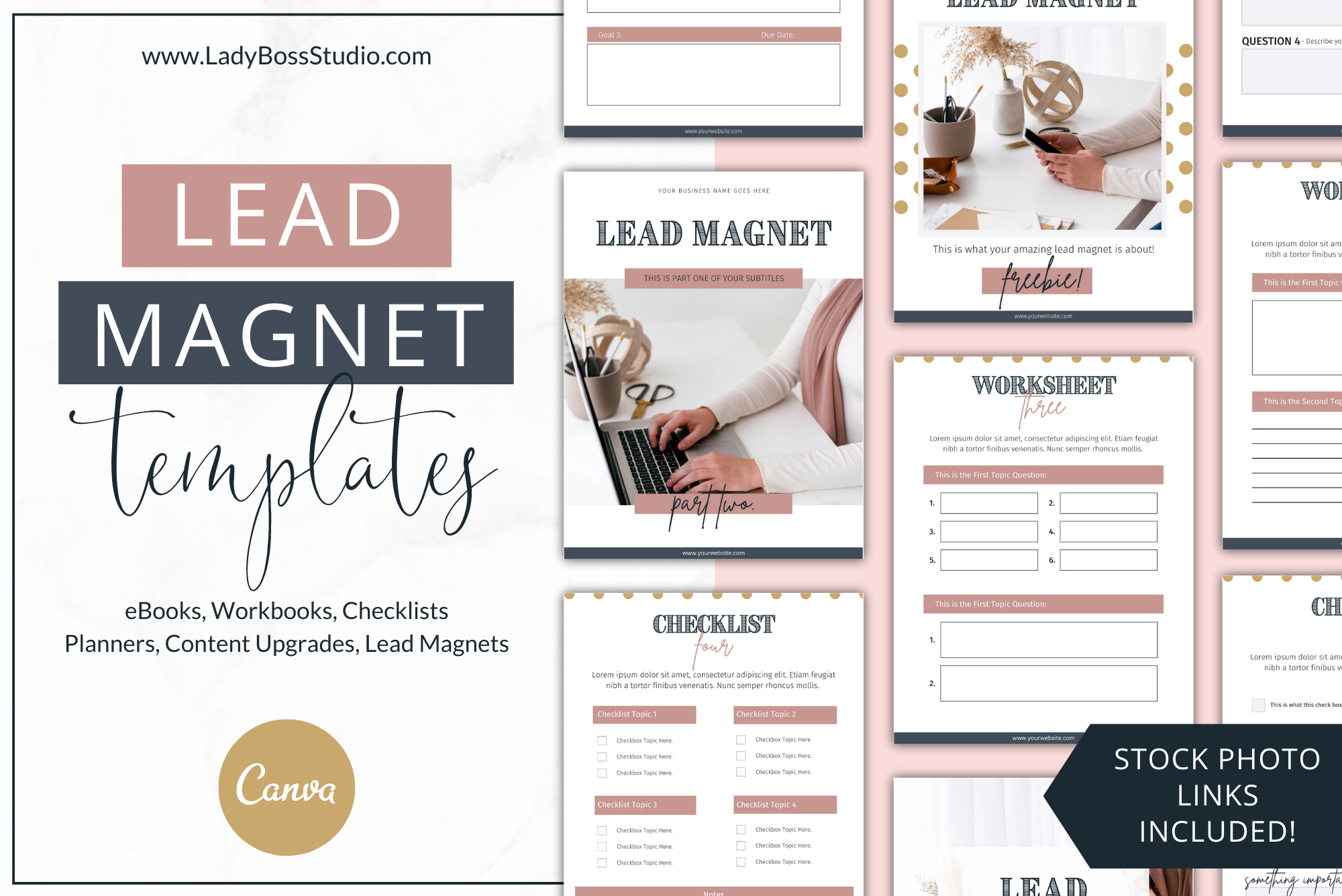 Lead Magnet Templates Canva Vintage, a Branding & Logo Template by Lady ...