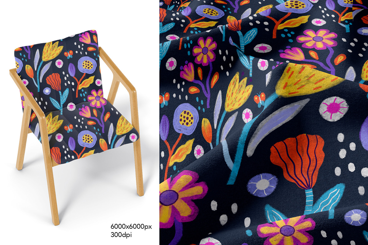 Floral Burst - Seamless Pattern, a Pattern Graphic by Alona Savchuk (Photo 11 of 12)